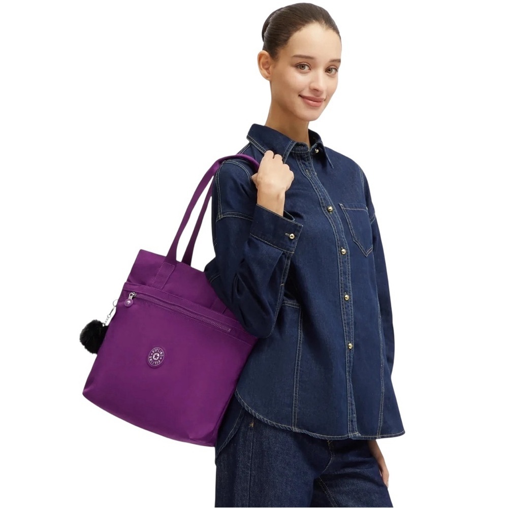 Kipling Arnis Purple Tote Bag